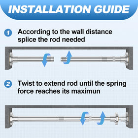 CorkLatta versatile tension rod suitable for showers, closets, or windows