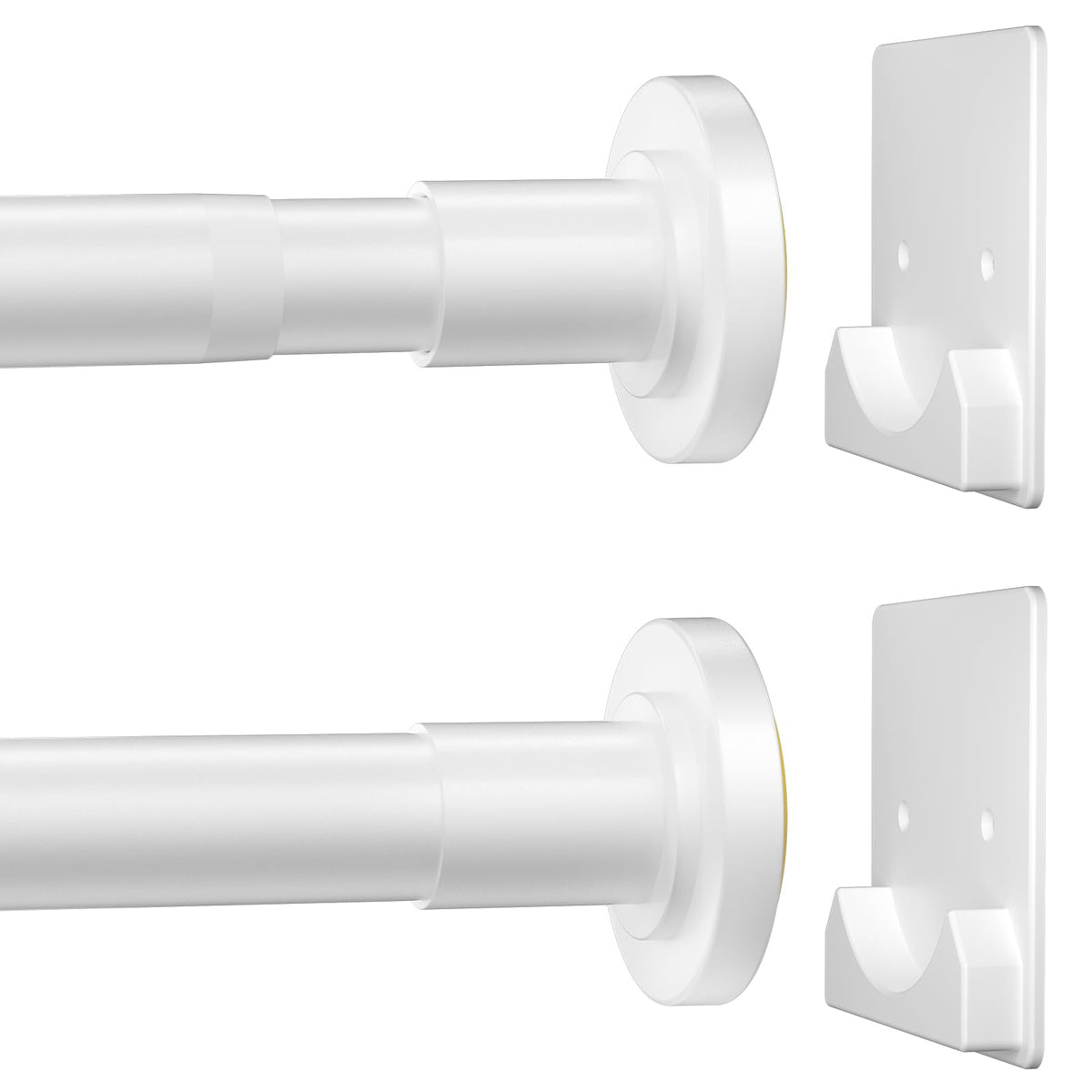 CorkLatta white shower curtain rod assembly shows sturdy, tool-free setup for any bathroom.