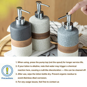 Cormomu bathroom setup with matte ceramic dispensers, modern look