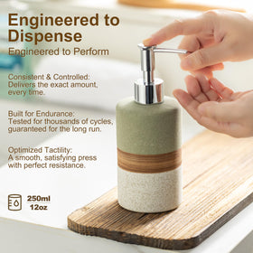 Cormomu ceramic soap dispenser 12oz for durable, stylish bathroom or kitchen use