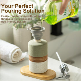 Cormomu matte finish non-slip design keeps the bottle steady on sinks