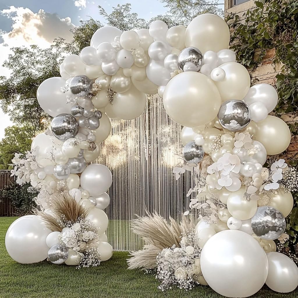 Corvani balloon glue and white ribbons simplify quick assembly.
