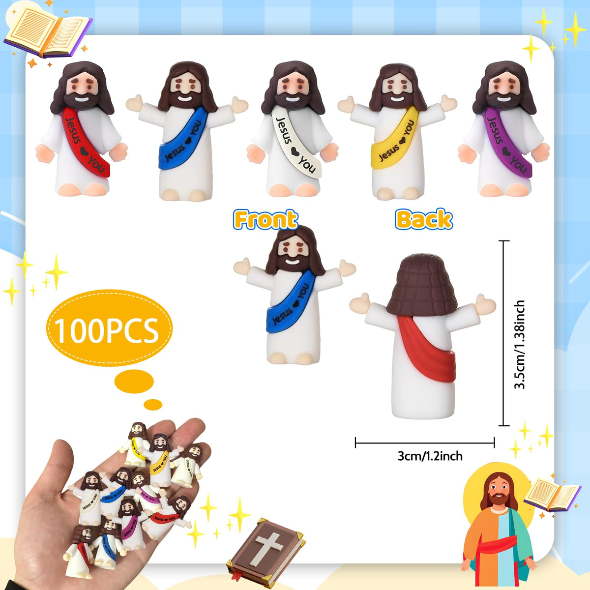 Corzeergi little Jesus wheel-bobblehead adds a cheerful accent for travel