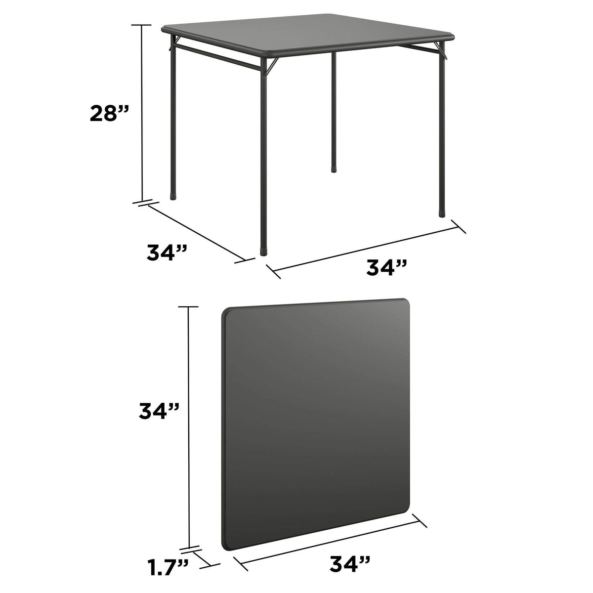 Cosco table contoured seating for four is comfortable.