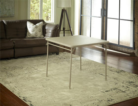 Cosco folding table set up ready for indoor or light outdoor use.