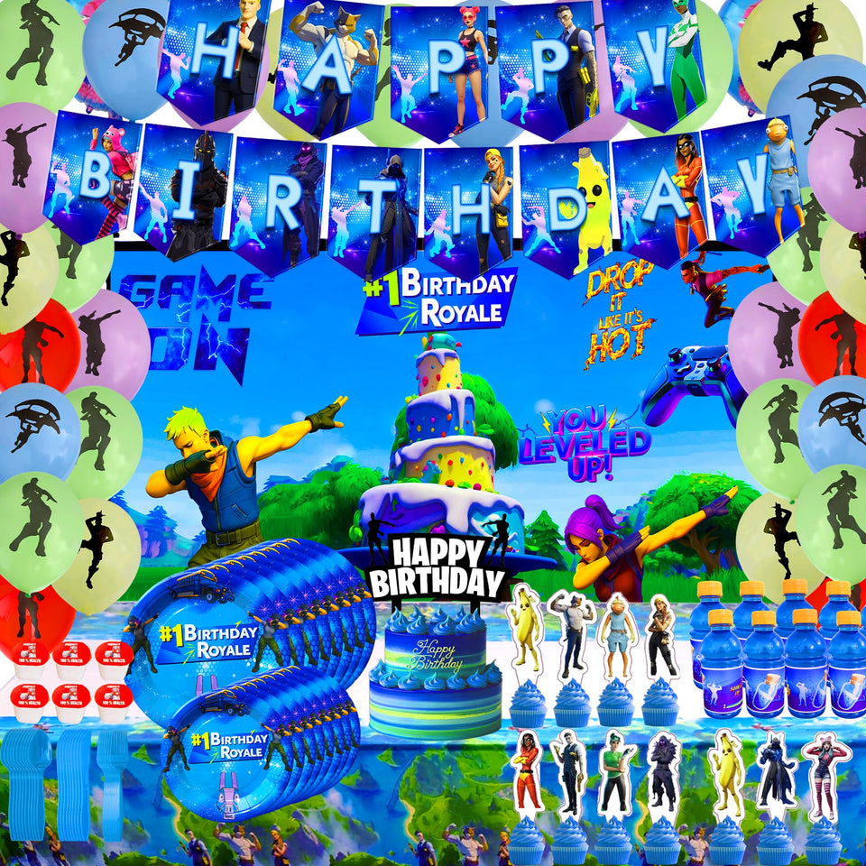 Cosmic Party gaming party balloons create a vibrant arcade vibe for the celebration