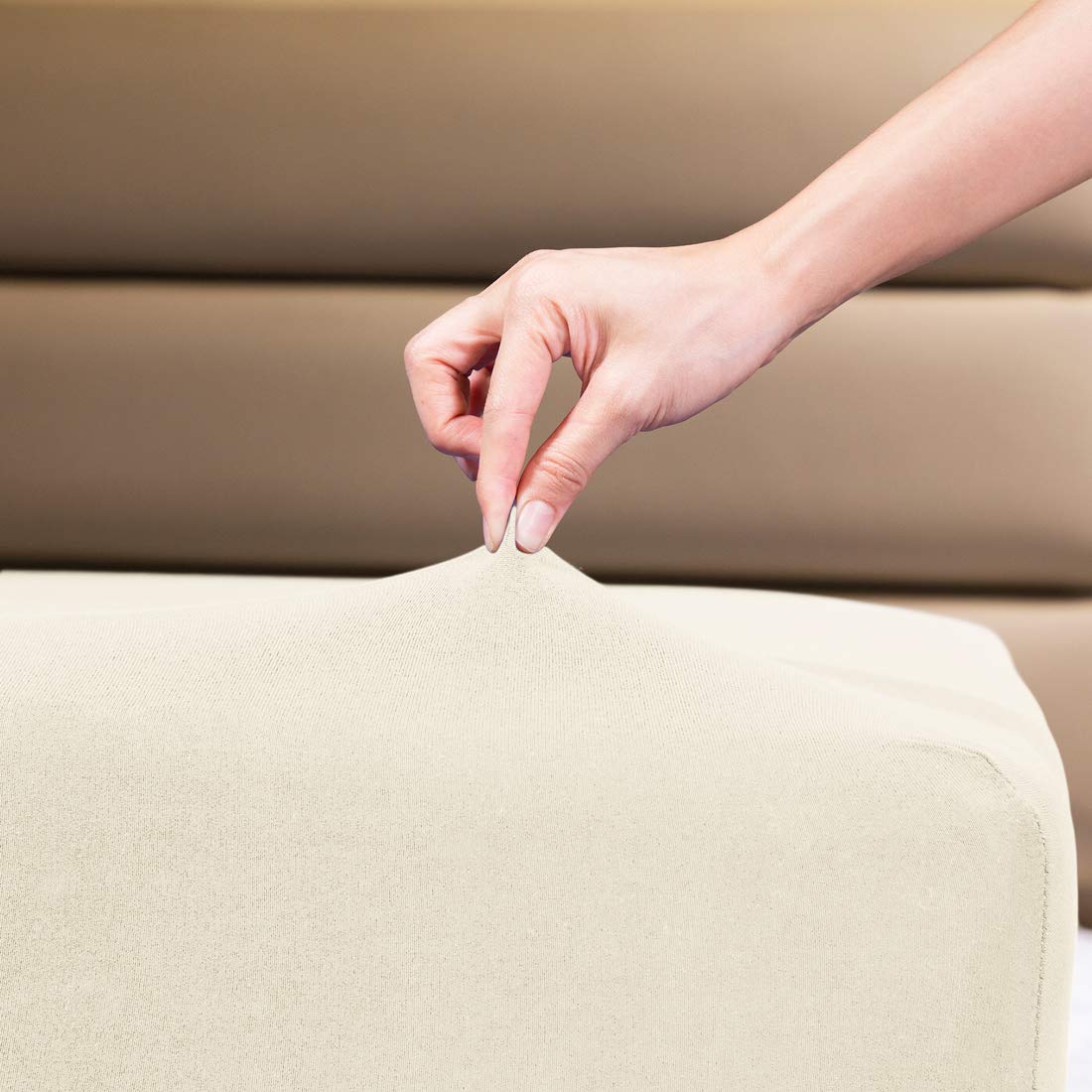COSMOPLUS king fitted sheet with stretch fabric for a snug, slip-free fit