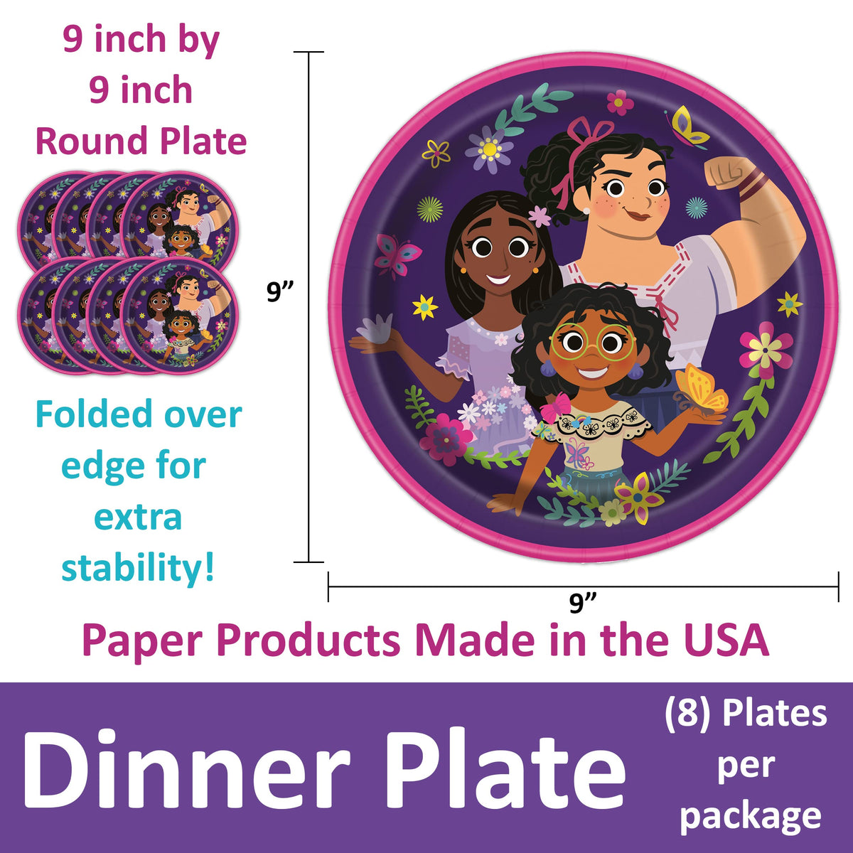 Costume Wizard Encanto napkins 16 for easy cleanup and color pop