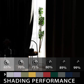 Cosviya dark green drapes on window highlight eight grommets and easy hanging.