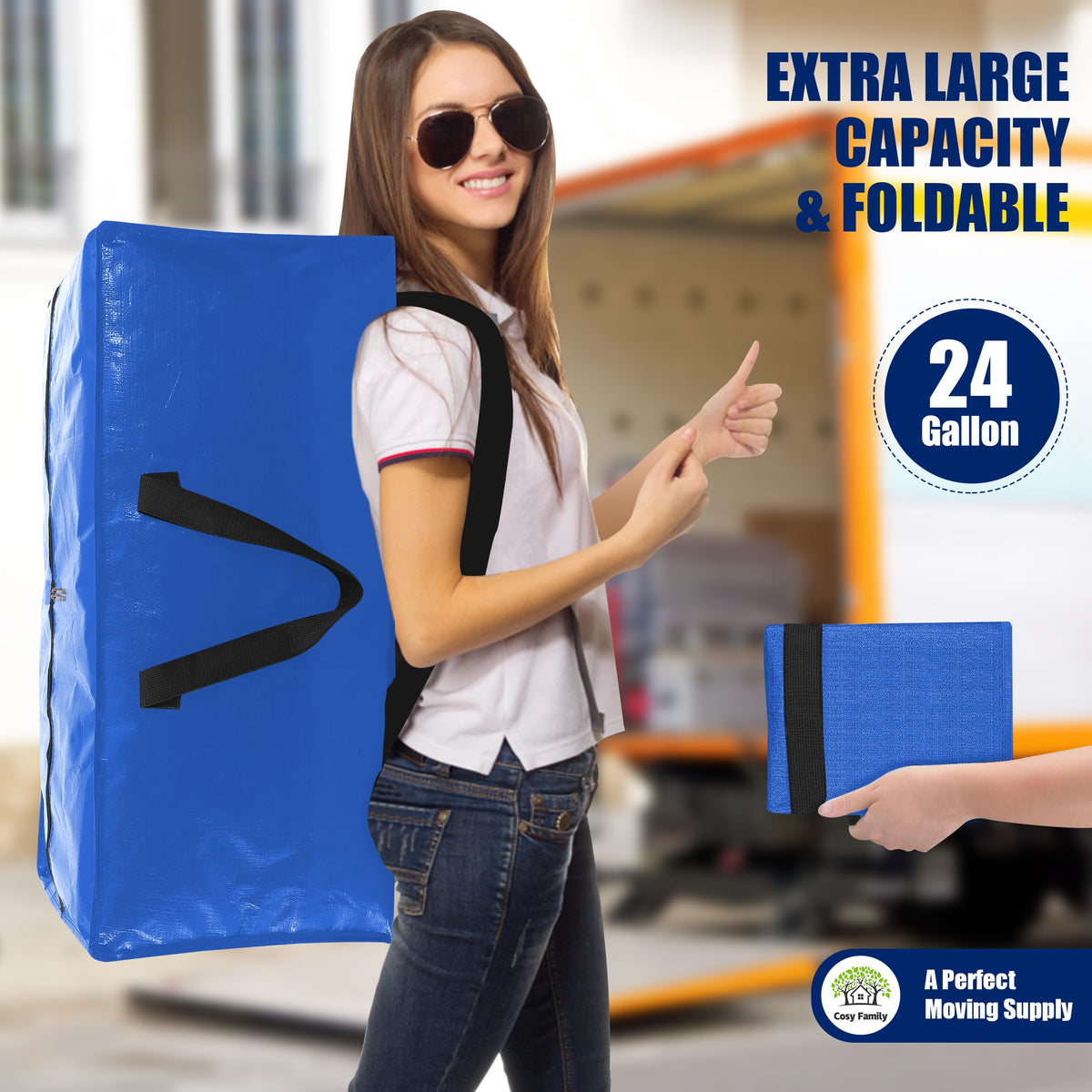 Cosy Family fold-flat storage demonstration shows space-saving design after unloading