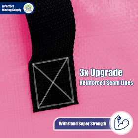 Cosy Family wide webbing handles provide comfortable grip for heavy loads during relocation.