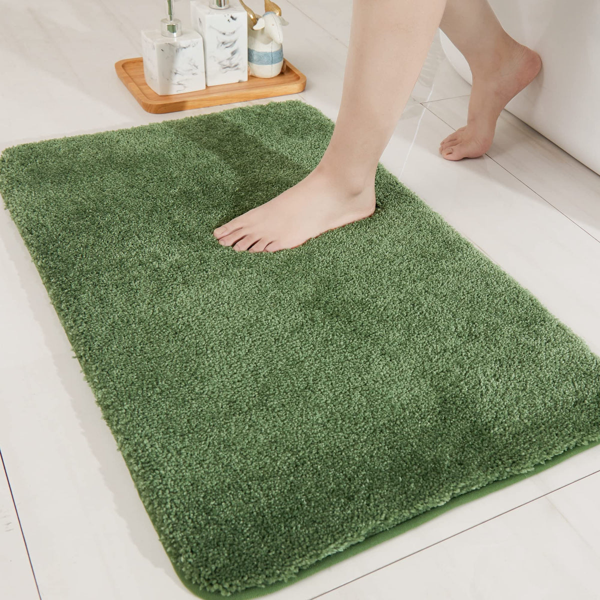 COSY HOMEER bath rug anti-slip bottom on floor for secure placement