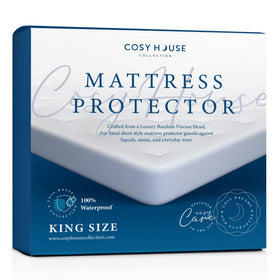 Cosy House Collection luxury mattress protector with waterproof barrier for king beds