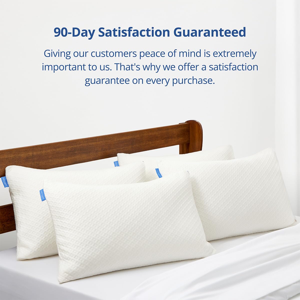 Cosy House Collection queen-size pillow shown in versatile sleep positions
