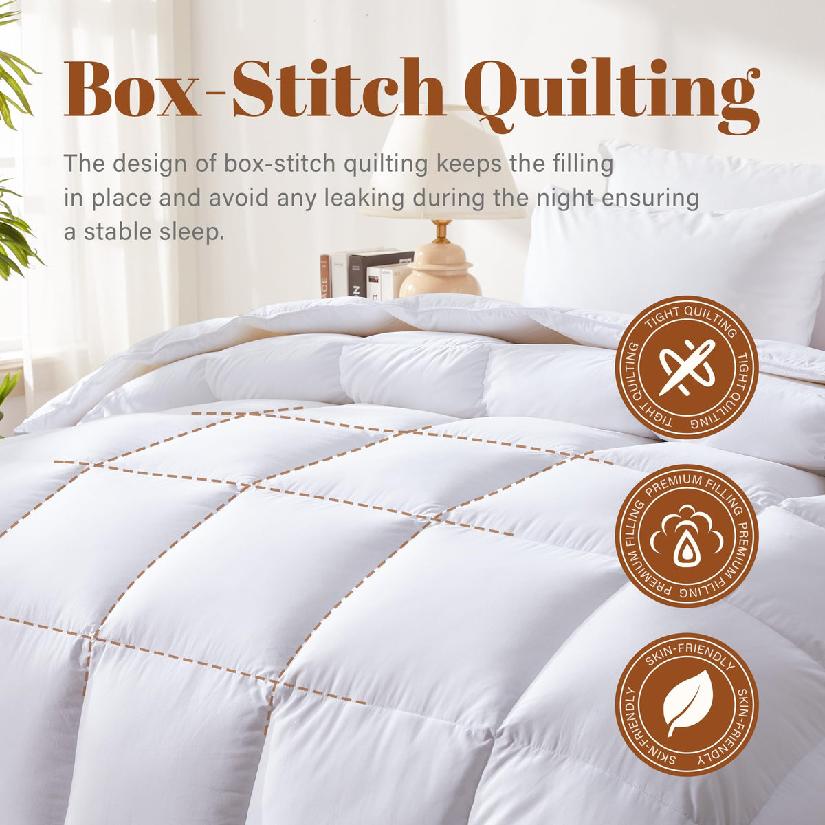 Cosybay 68x90 twin duvet insert displayed on bed.