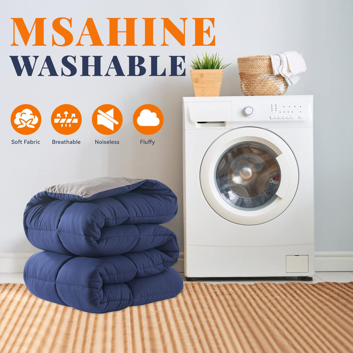 Cosybay care instructions showing machine washable duvet insert.
