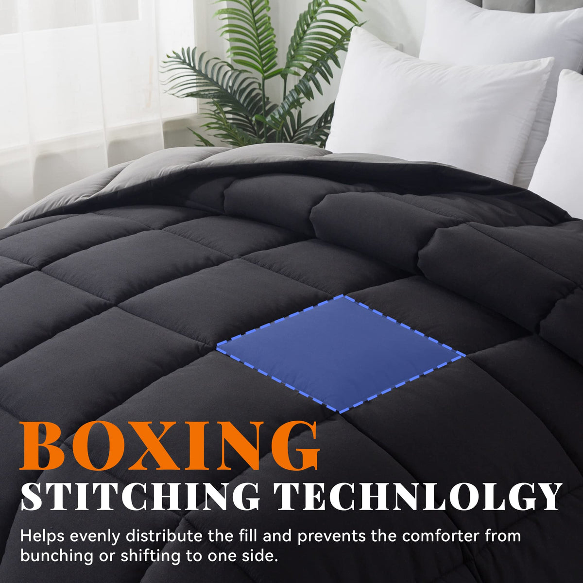 Cosybay comforter full-size bed setup demonstrates all-season warmth with light weight.