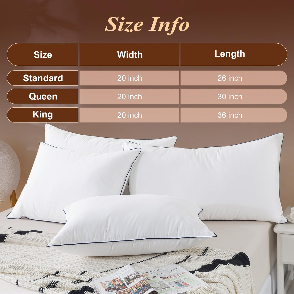 Cosybay goose feather down pillow care-instructions — easy washing and maintenance.