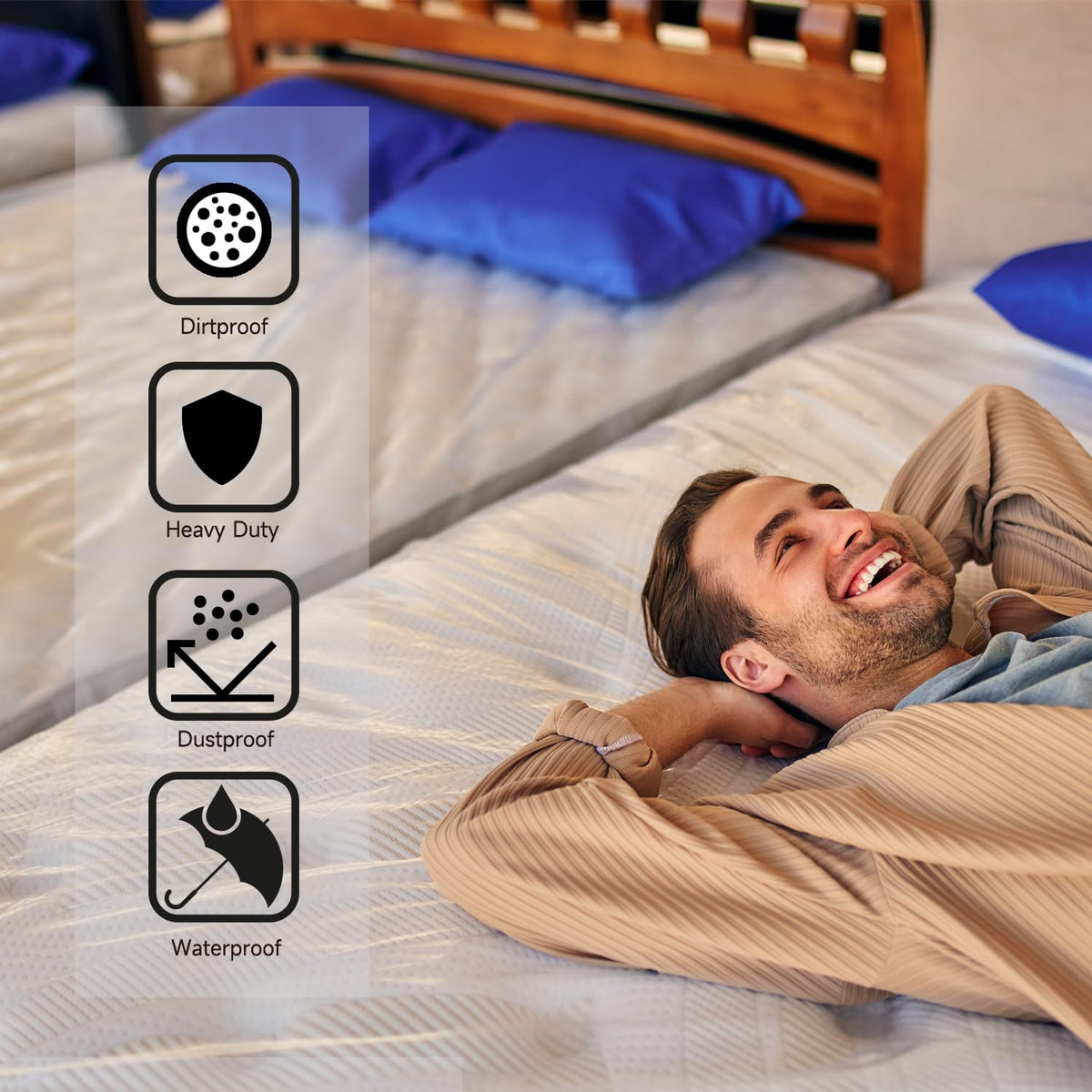 Cosybreeze bag protects floors and furniture during painting or renovation.
