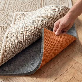 Cosyearn rug pad 5x7 non-slip securely anchors rugs on hardwood and other floors