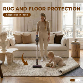 Cosyearn rug pad back-pattern upgraded illustrates stronger grip to prevent curling