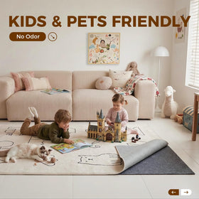 Cosyearn rug pad natural rubber back delivers durable, moisture-resistant stability across surfaces