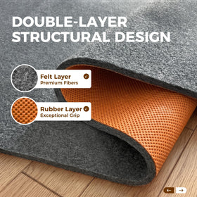 Cosyearn rug pad sound-absorption reduces noise in busy rooms