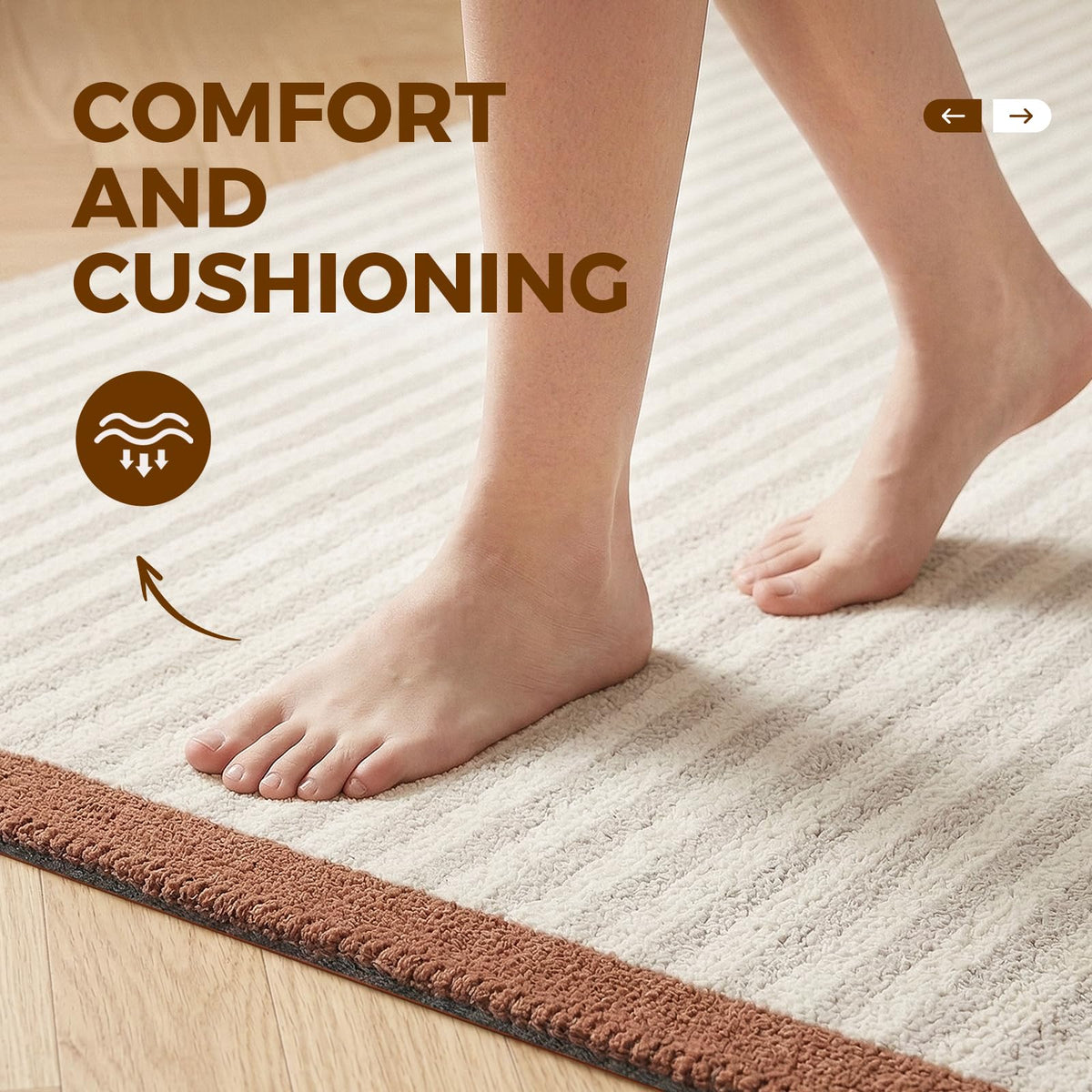 Cosyearn rug pad trim-to-fit allows easy customization for any rug size