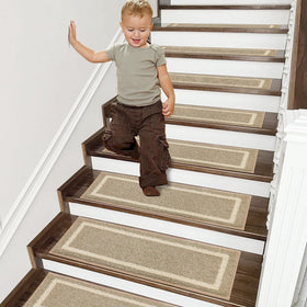 COSY HOMEER beige stair treads complement various decors on stairs
