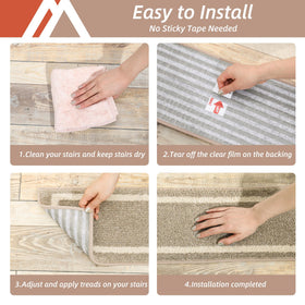 COSY HOMEER soft polyester stair treads cushion steps and reduce impact