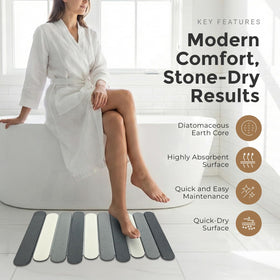 CosyVine quick-dry surface dries feet and floor in minutes.