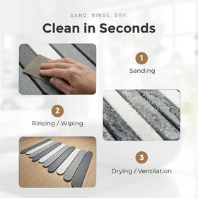CosyVine stone bath mat front view highlighting durable surface.