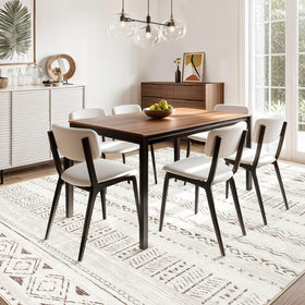 Cotiled kid-pet-friendly rug keeps spaces safe and easy to clean.