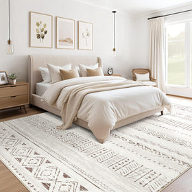 cotiled reinforced seams and non-slip grip help the rug stay flat.
