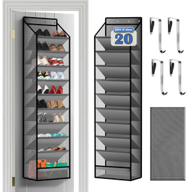 Cotohim 10-pocket over-the-door organizer front view showing spacious pockets for quick shoe access