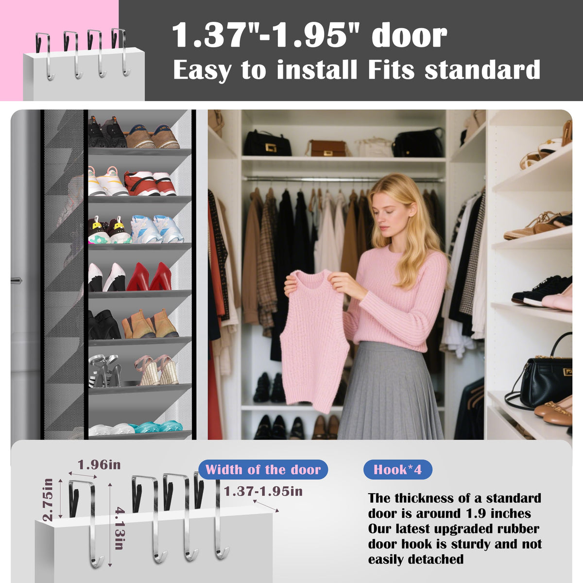 Cotohim 10-pocket organizer large pockets holding shoes and accessories securely