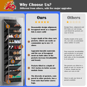 Cotohim space-saving black door organizer keeps rooms tidy.