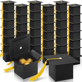 COTOPHER graduation-cap-box with gold tassel for party decor