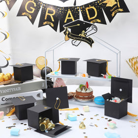 COTOPHER 100-pack graduation-cap-box flat-pack ready to assemble