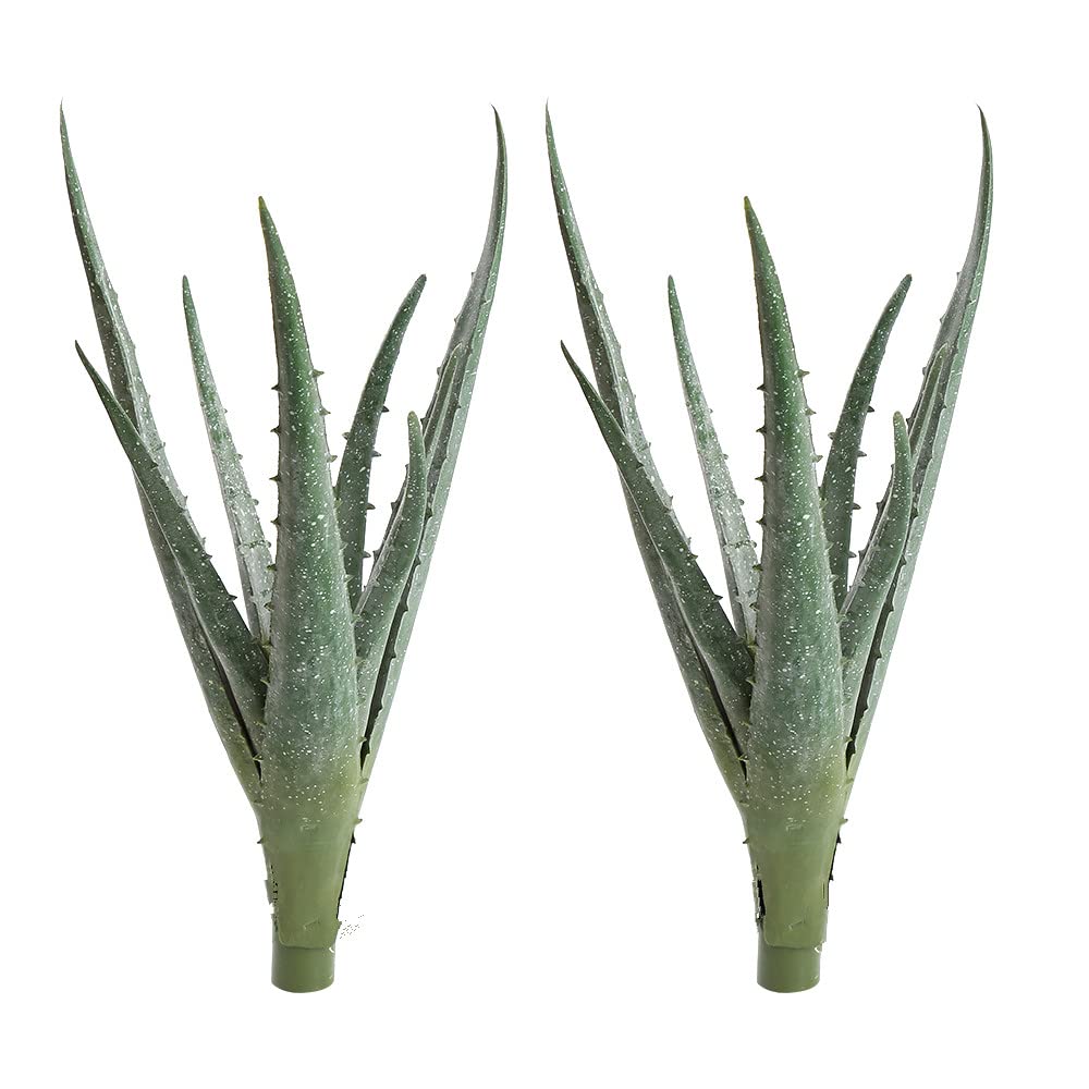 COTSEN artificial aloe plant, 11.4-inch tall, two-pack, maintenance-free home decor