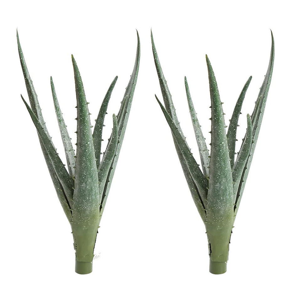 COTSEN artificial aloe plant, 11.4-inch tall, two-pack, maintenance-free home decor