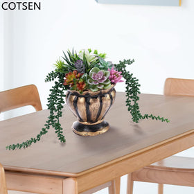 COTSEN fake succulents closeup texture highlighting realistic look and color.