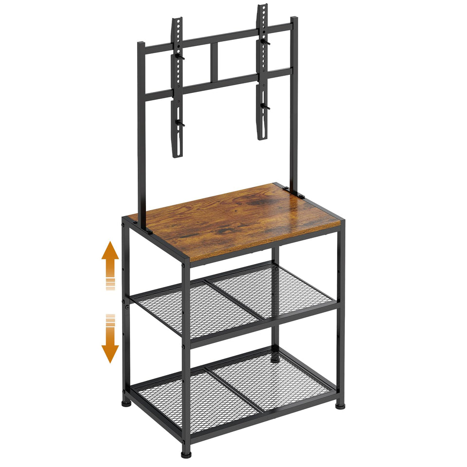 Cottage Charm corner TV stand holds 23–50 inch TVs in a compact corner setup.