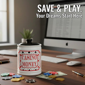 Cottage Creek Casino Money Jar in gift box ready to give
