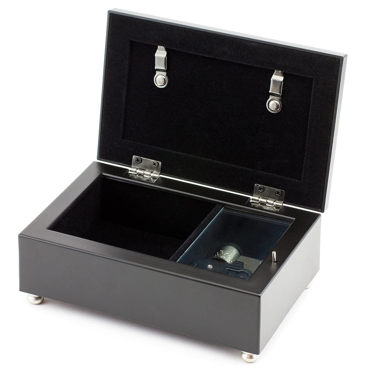 Bevel framed surface with woodgrain finish on Cottage Garden music box.