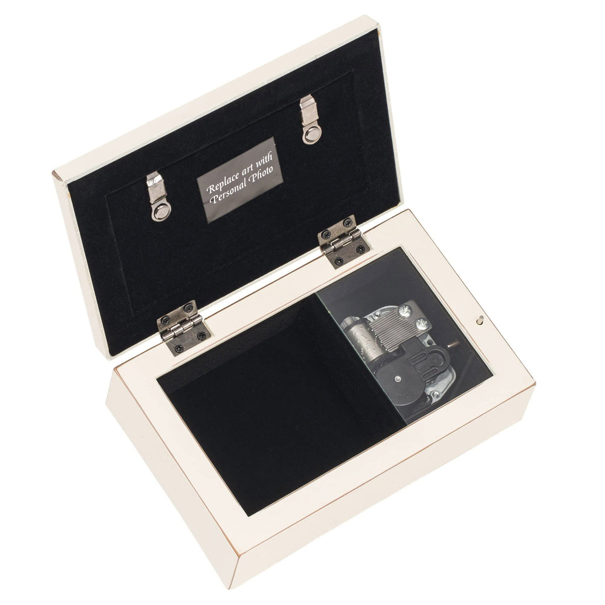 Cottage Garden first-communion woodgrain finish conveys timeless heirloom appeal.