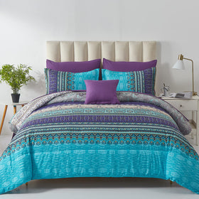 Cottolester boho comforter set on bed, king size for all-season warmth.