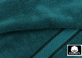 COTTON CRAFT 580 GSM towels in teal highlight plush softness