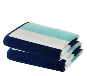 Cotton Craft cabana stripe beach towel 35x70 for sunbathing and pool days