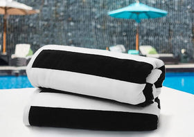 COTTON CRAFT Cabana Stripe Beach Towel pack-two demonstrates value and convenience.